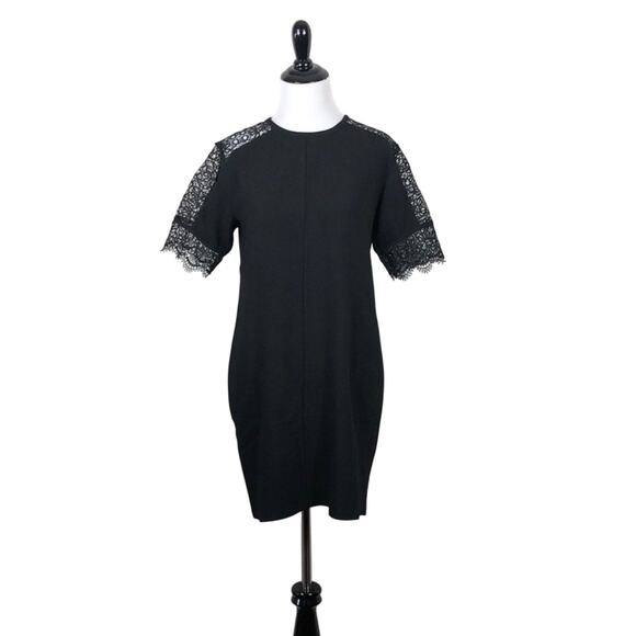 Endless Rose Dress Lace Sleeve Black Mini - Picture 2 of 4